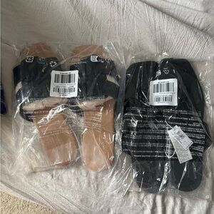 Old Navy Black and Tan Slide Sandals bundle